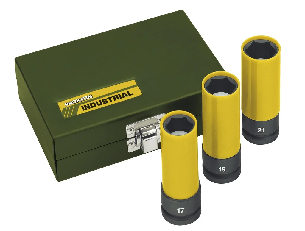 Impact Steckschlüsselsatz 1/2", 85mm lang (3-teilig - 17, 19, 21 mm)
