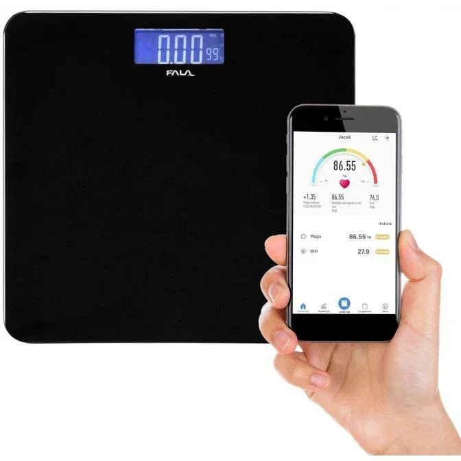 FALA Elektrische Waage mit bluetooth - Körperanalyse - 28x28cm