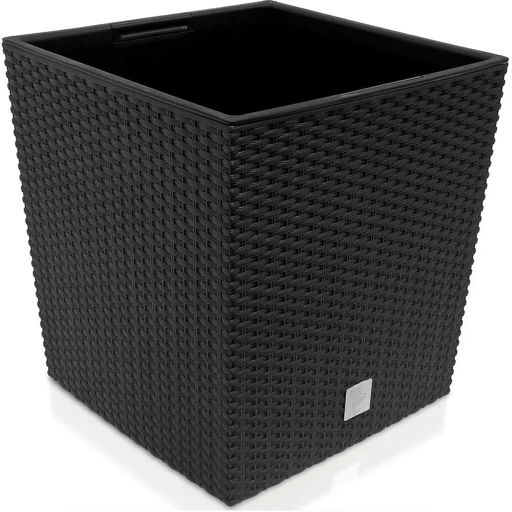 Blumentopf Rato Low anthrazit mit Innentopf 64L 39x39x40,5cm