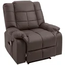 Massagesessel Fernsehsessel Relaxsessel mit Massagefunktion Kunstleder Holz Metall Schaumstoff Braun 94 x 99 x 99 cm