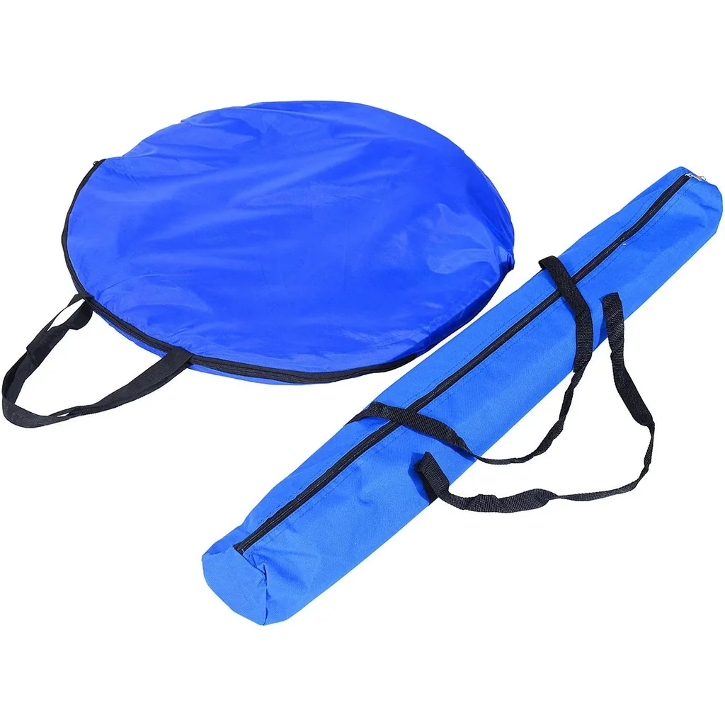 Hund Agility Set/Slalom Tunnel Hürde inkl. Tragetasche Blau/Gelb