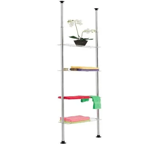 Teleskopregal mit 4 höhenverstellbaren Fachböden 173-270cm