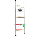 Teleskopregal mit 4 höhenverstellbaren Fachböden 173-270cm