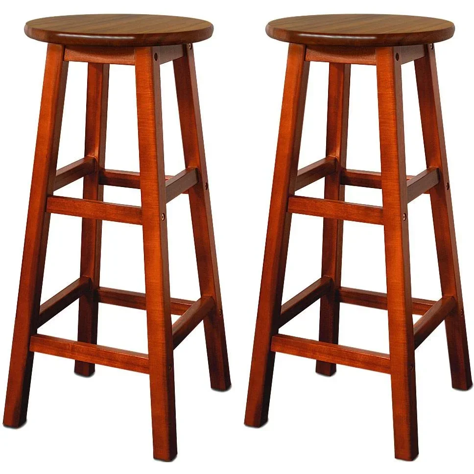 Barhocker Massives Akazienholz 2 Stück