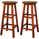 Barhocker Massives Akazienholz 2 Stück