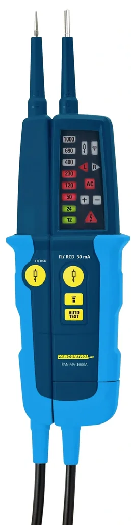 Spannungs- und Durchgangsprüfer mit LED-Anzeige 1000 V und Drehfeld-Anzeige