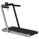 Elektrisches Laufband mit LED-Display Faltbares Fitnessgerät 1-12 Km/h Stahl Schwarz+Silber 134 x 66 x 107 cm