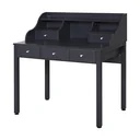 Schreibtisch mit Regal Schublade, Arbeitstisch, Computertisch, Bürotisch, MDF, Dunkelgrau, 100 x 60 x 105 cm