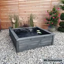 Hochteich mit seitlicher Pflanzzone Solar, grau