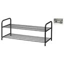 Schuhregal - schwarz - Metall - 2-lagig - 91 cm