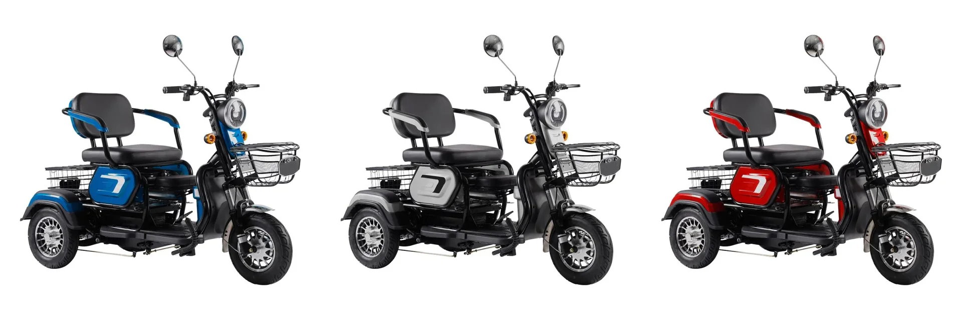 3-Rad E-Mobil Bari 6 km/h: 48V/20Ah Blei-Gel, silber