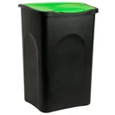 Mülleimer schwarz/grün Kunststoff 50L