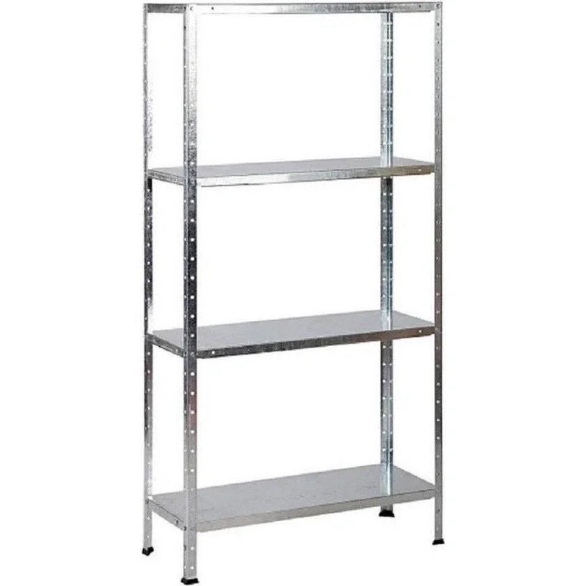 4 Stück Metall-Lagerregal / Fachbodenregal - 200 kg Tragfähigkeit - (BxTxH) 75x30x150 cm - Verzinkt