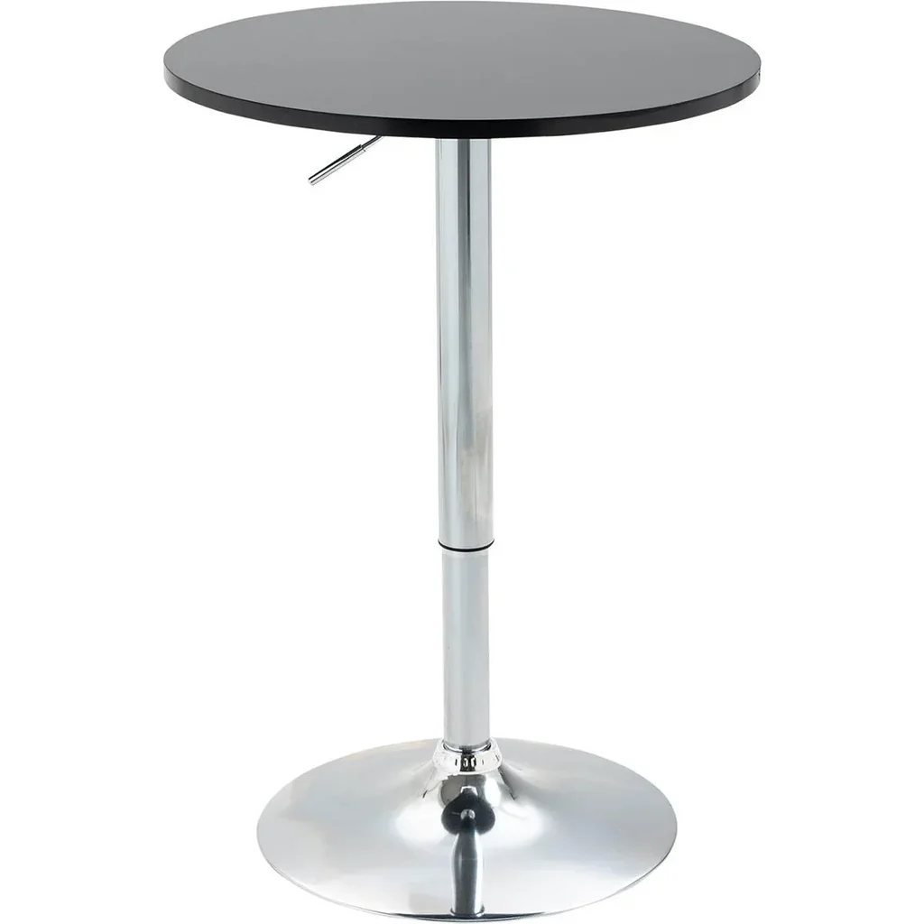 Bar-Beistelltisch - Verstellbar - Schwarz - Ø61 x 70-90 cm