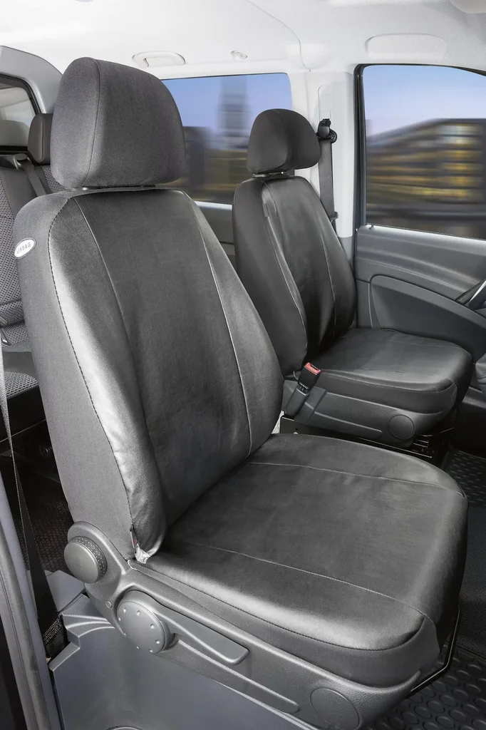 Passform Sitzbezüge - Kunstleder für 2 Einzelsitze für Mercedes Vito W639 und Viano W639 ab BJ 06/2003 bis 05/2014