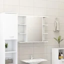Badspiegelschrank 80x20,5x64 cm Spanplatte weiß