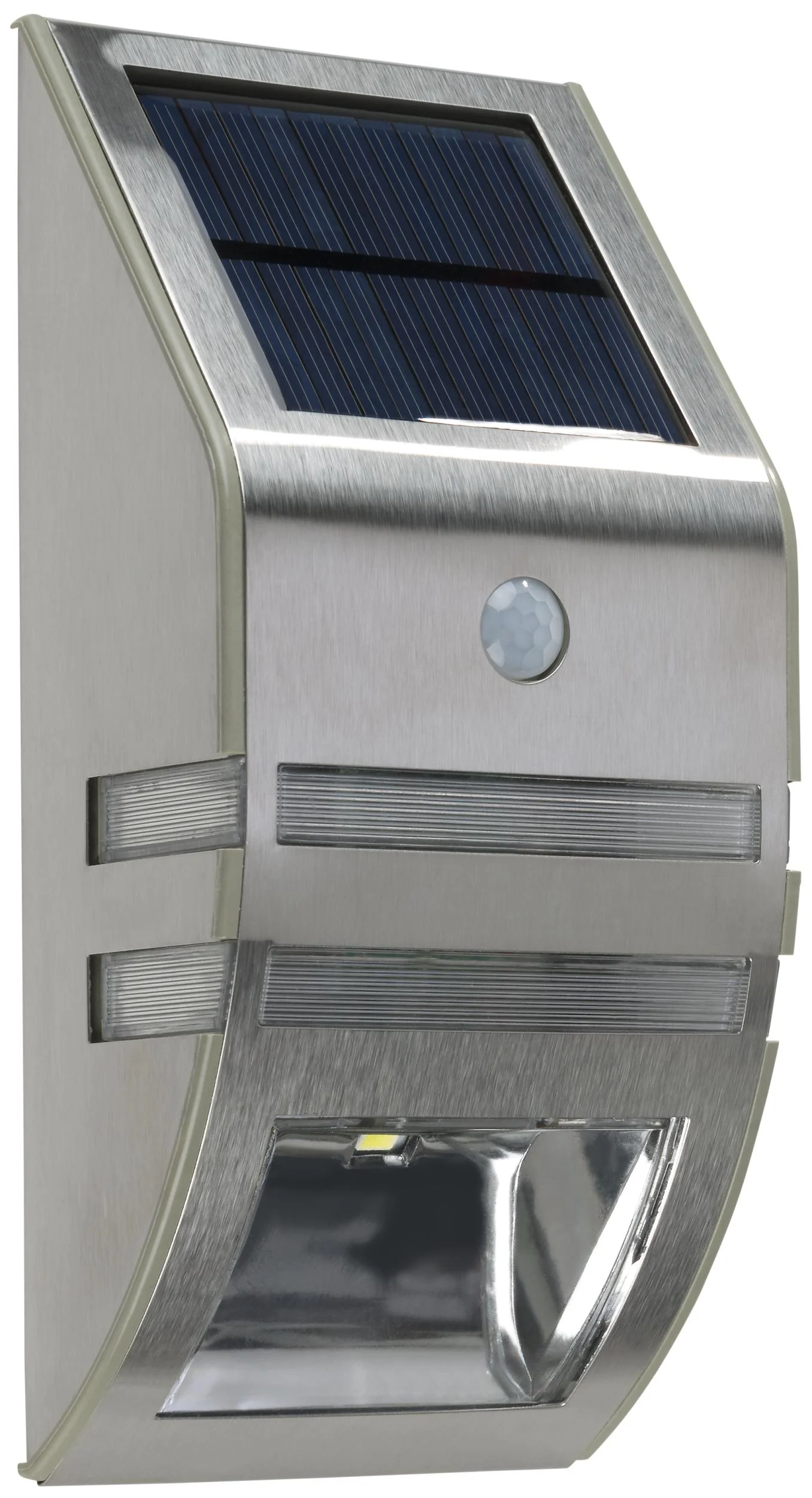 Solar Edelstahl Wandleuchte mit Bewegungsmelder