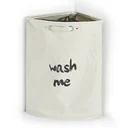 Eck-Wäschesammler "Wash me", Polyester, beige