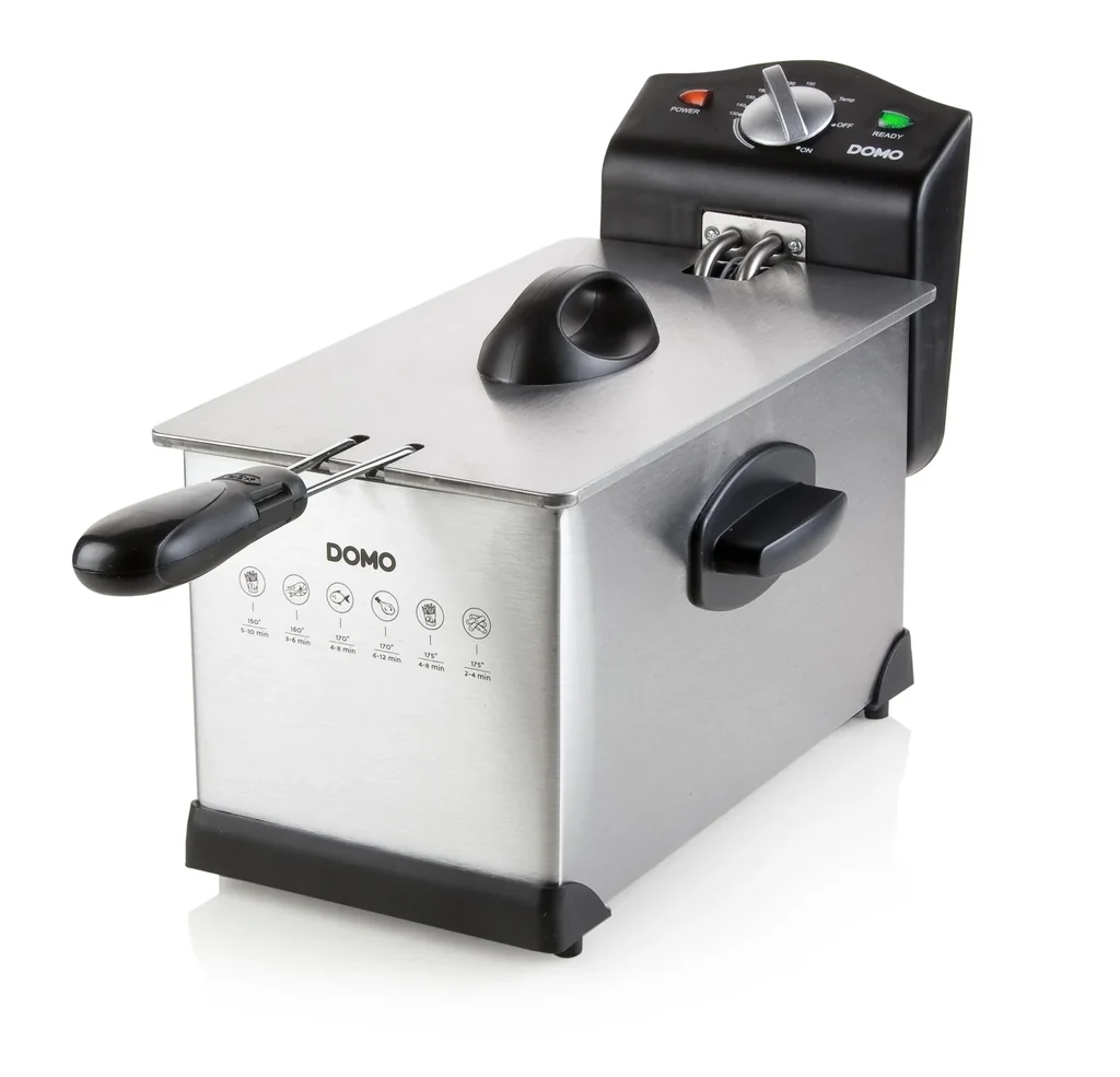 Fritteuse "Cool Zone", Edelstahl, Silberfarben/ Schwarz, 3 Liter, 2000 Watt