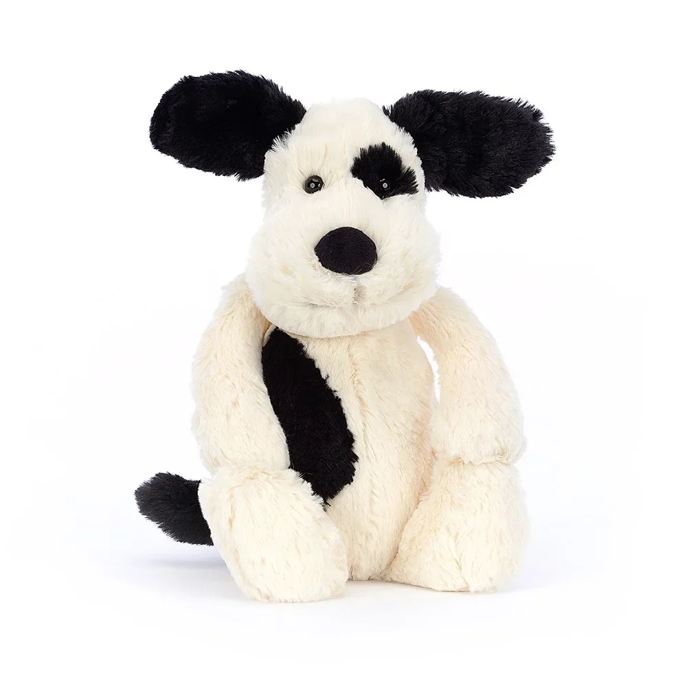 Jellycat Kuscheltier, Plüschtier, Stofftier - Bashful Black & Cream Puppy, 31x12 cm