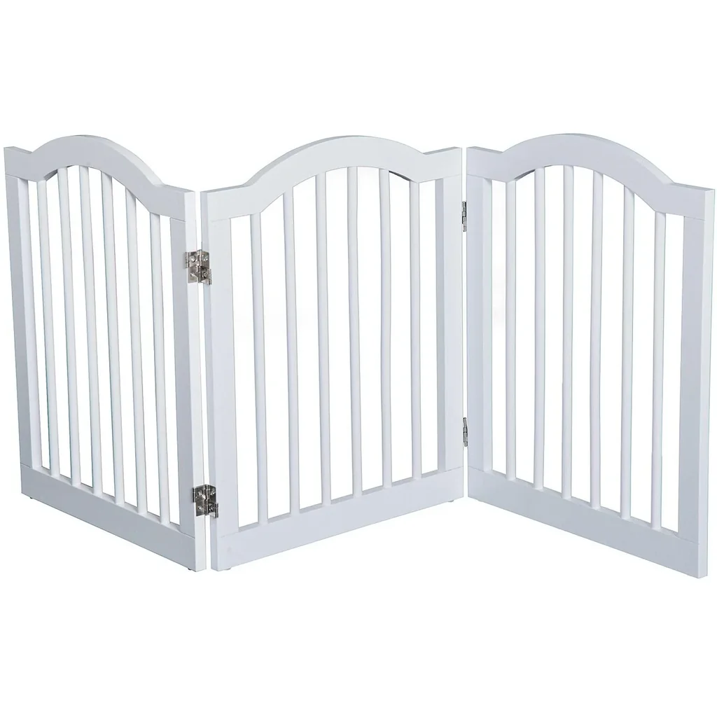 Absperrgitter Hundegitter 154,5cm faltbar Weiß