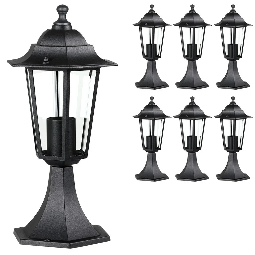 Gartenlampen-Set 6 Stück anthrazit 39 x 17cm