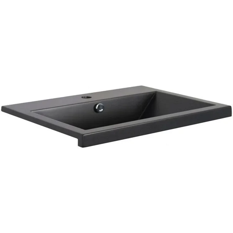 Concept Waschbecken Polybeton 80cm schwartz