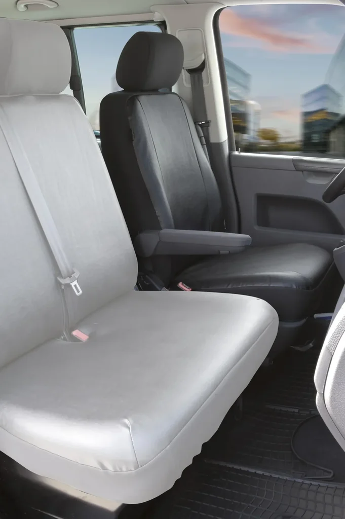 Passform Sitzbezüge für VW T5 Einzelsitz vorne aus Kunstleder ab BJ 04/2003 bis 08/2009