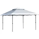 Pop-Up-Pavillon zusammenfaltbar hellgrau, weiß