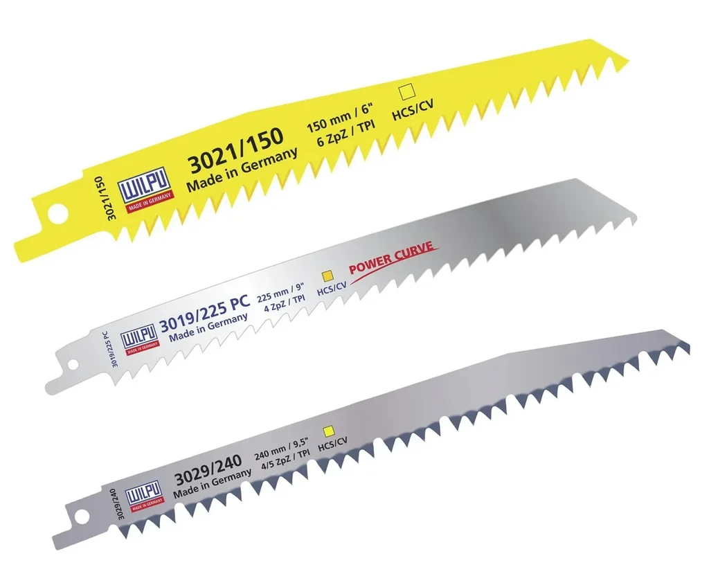 Säbelsägenblatt Set 3-teilig für Holz