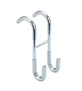 Rundheizkörper-Haken "Duo", Edelstahl, Silberfarben