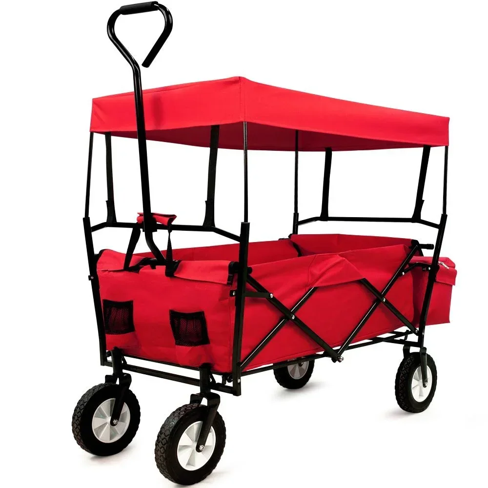 Faltbarer Handwagen mit abnehmbarem Dach