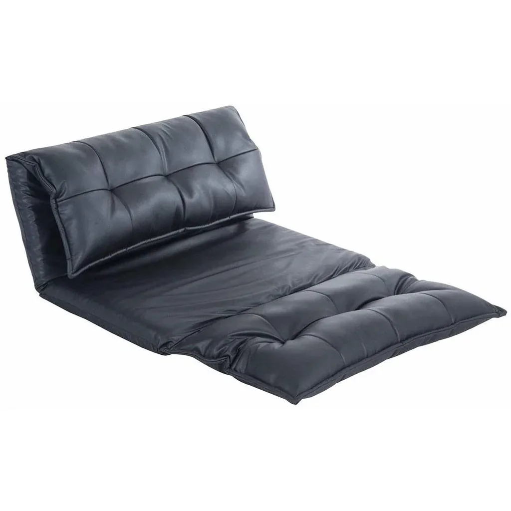Schlafsessel Klappmatratze Faltmatratze PU Schwarz