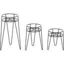 Blumenständer 3er Set aus Metall Pflanzenständer Set Blumenhocker Blumentopfhalter Pflanzenhocker für Blumentopf bis Ø16