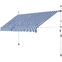 Klemmmarkise blau/weiß 350cm