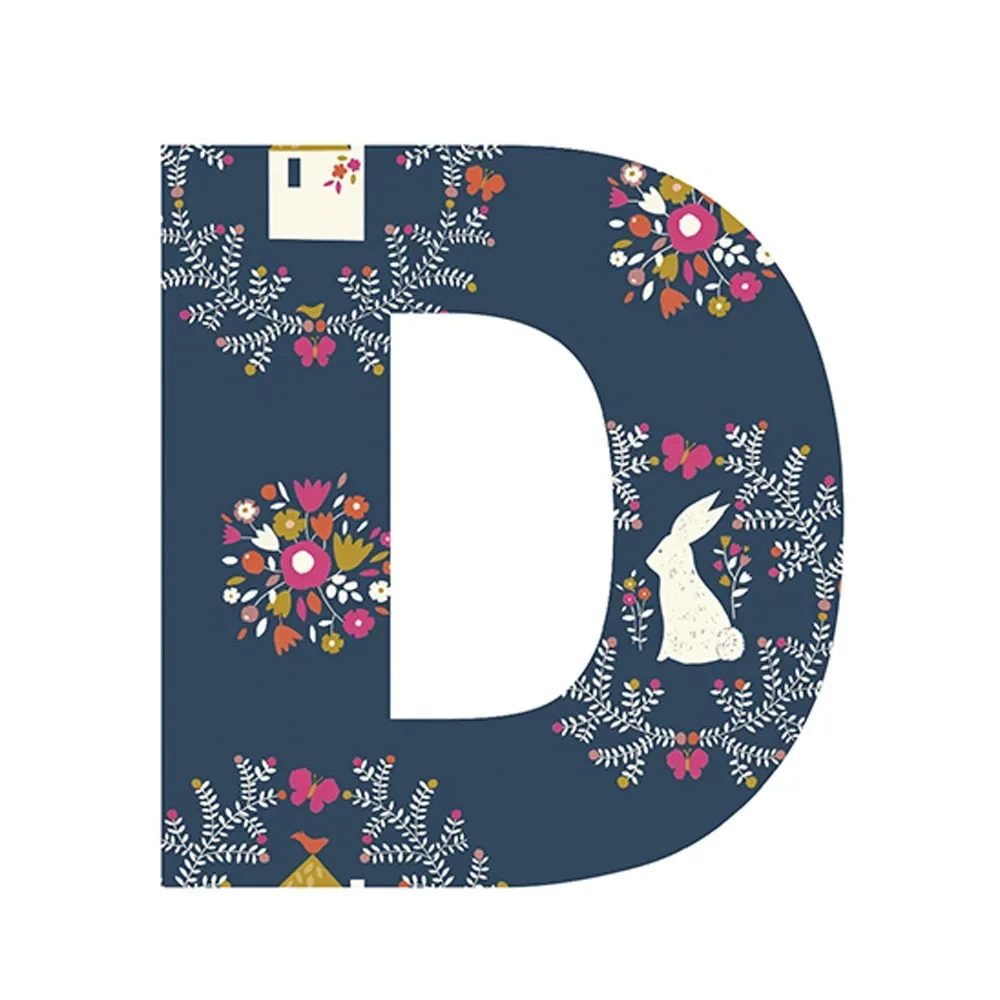 Lilipinso Sticker Buchstabe geblümt D