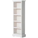 DVD Standregal Holz Turm 5 Fächer Weiß