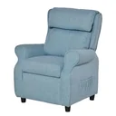 Kindersofa Kindercouch Kindersessel Stuhl Liegesofa verstellbar mit Fußstütze für 3-8 Jahre Jungen und Mädchen Blau 58x5