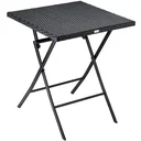 Klapptisch Polyrotan Schwarz, 63 x 63 x 73 cm