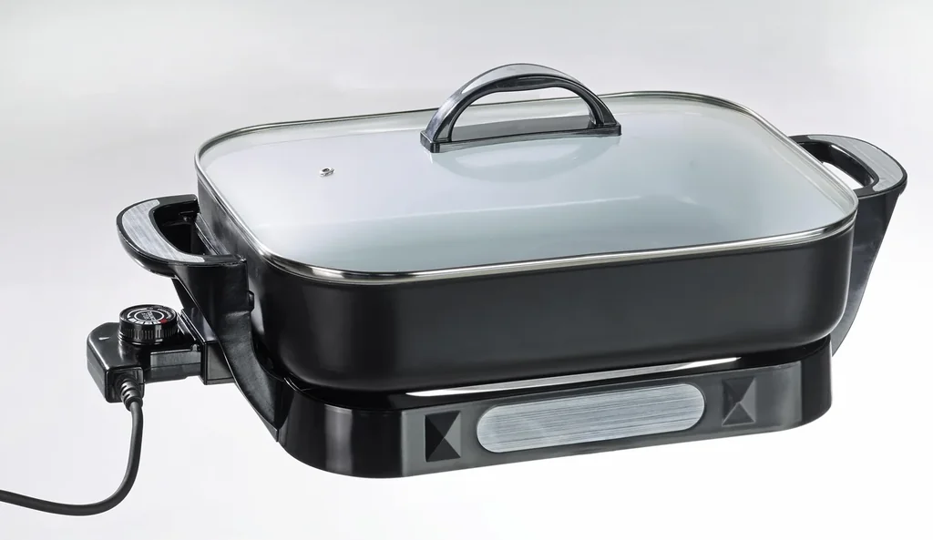 Keramik Multi-Buffetpfanne, 1500 Watt, mit Glasdeckel