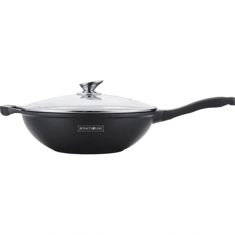Wok-Pfanne mit Glasdeckel 30cm