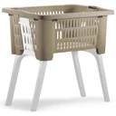 Wäschekorb mit Klappbeinen blau