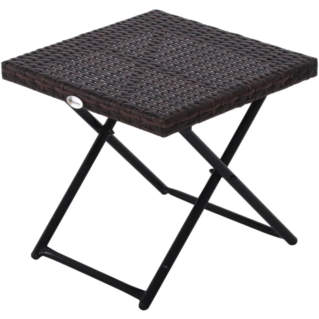 Polyrattan Gartentisch klappbar braun