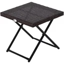 Polyrattan Gartentisch klappbar braun
