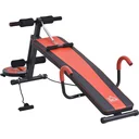 Sit Up Bank Bauchtrainer Trainingsbank Fitnessbank Verstellbar Gepolstert mit Widerstand 120 kg Belastbarkeit Rot+Schwar