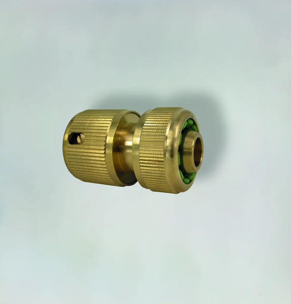 Schlauchanschlussstück aus Messing, Stecksystem für 3/4", ohne Wasserstopp