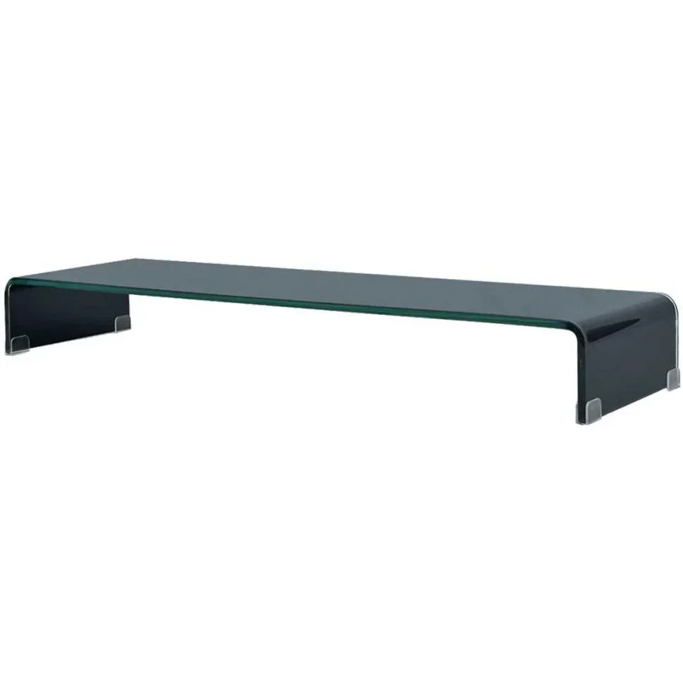 TV-Schrank/Monitorständer schwarz 100x30x13 cm Glas