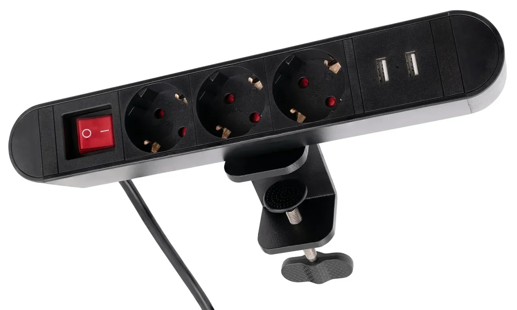 Schreibtisch Energiezentrale mit 2 USB Ladeports