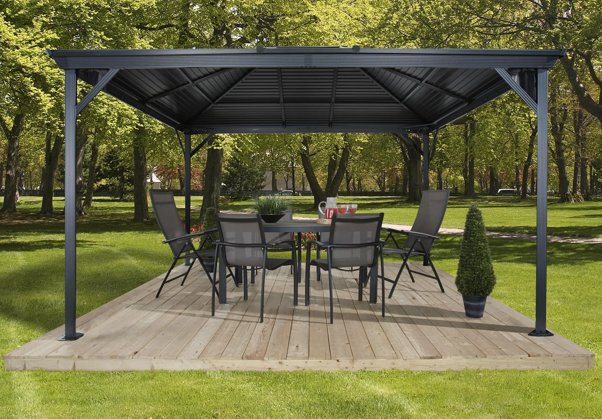 Sojag Aluminium Pavillon Ventura, anthrazit