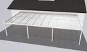 Terrassendach Premium, weiß, 10140 x 5060 mm - Acryl Stegplatten 16mm, klar